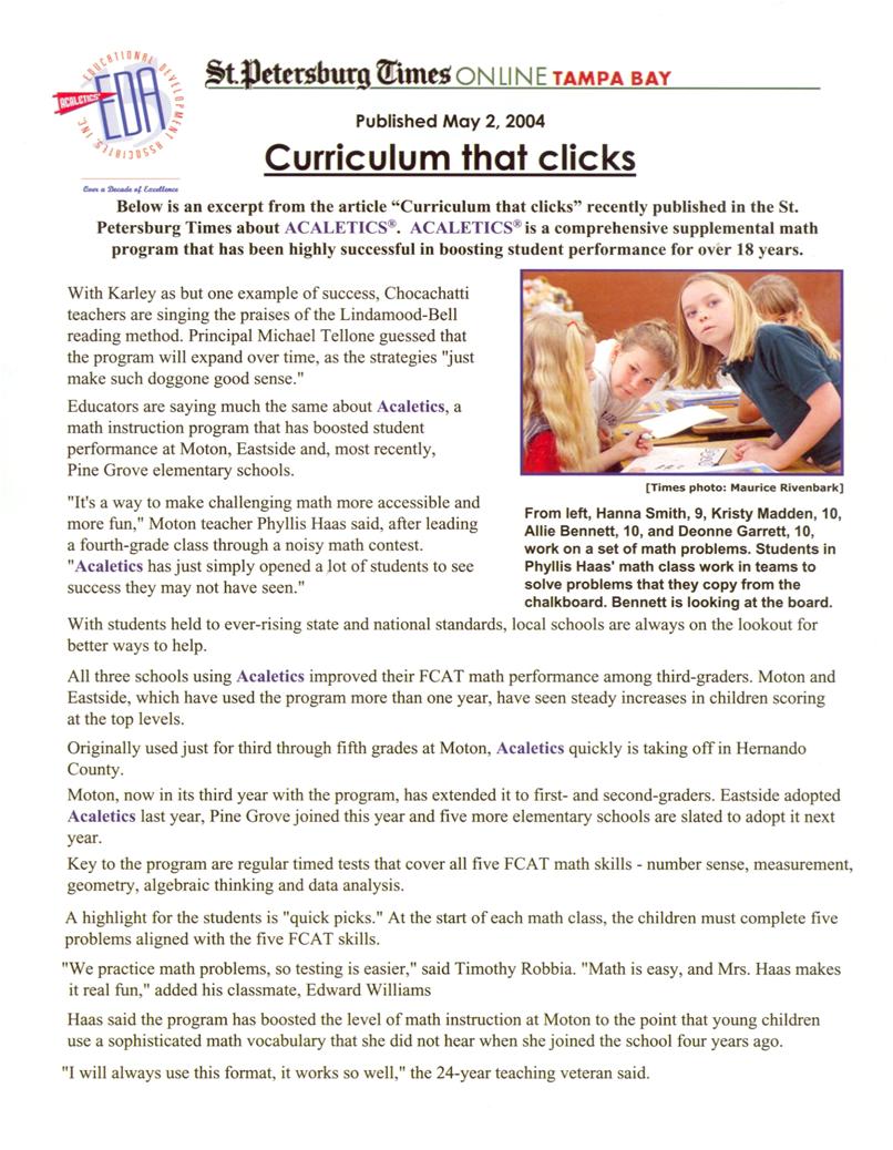 Curriculum that Clicks